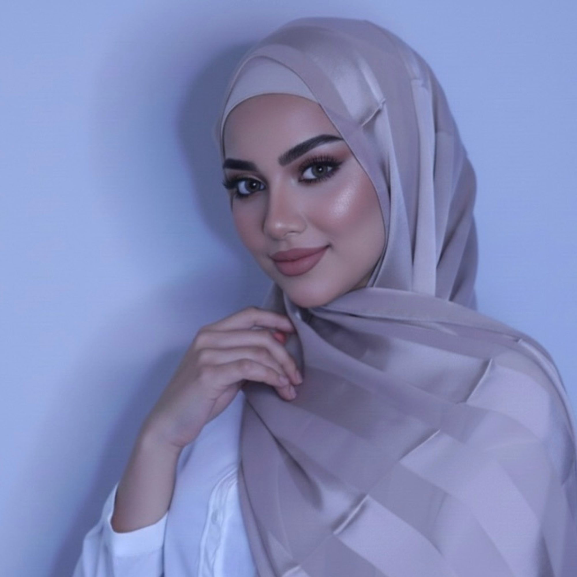 Chiffon and silk blend-Light Nude