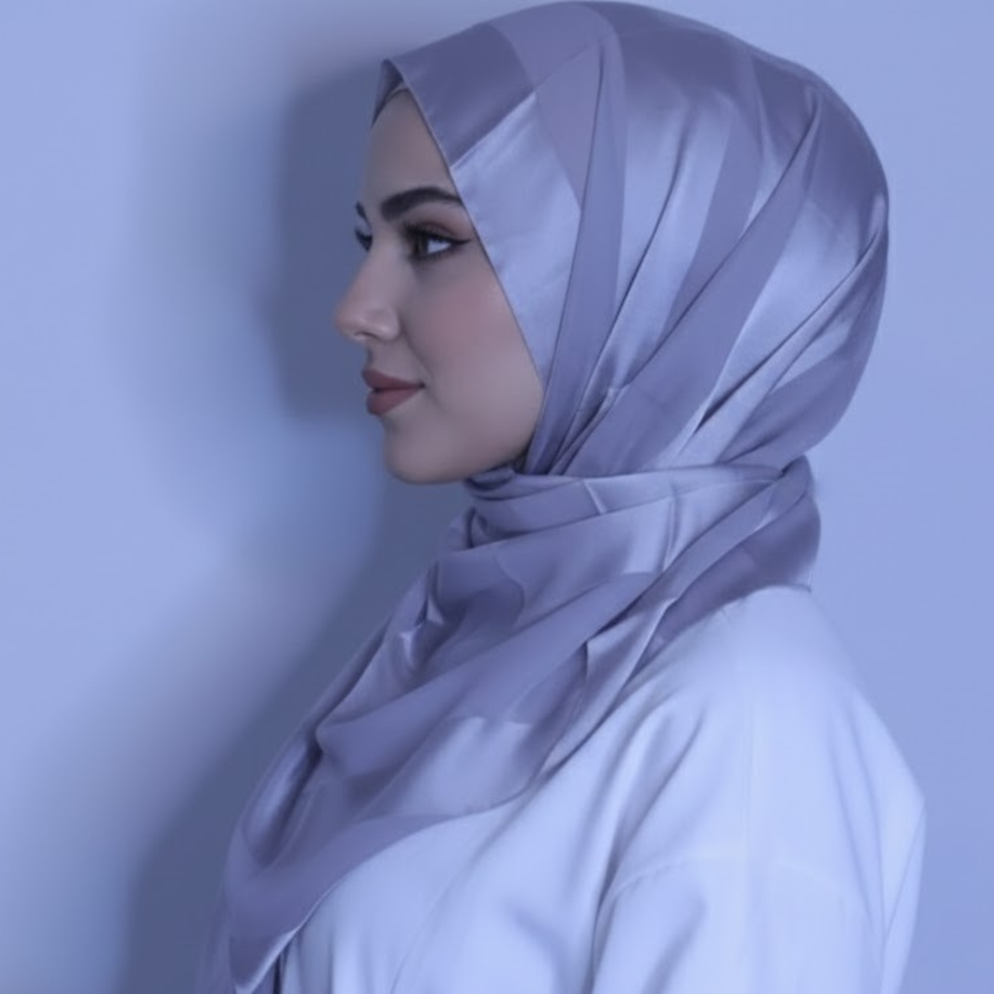chiffon and silk blend- Light Grey