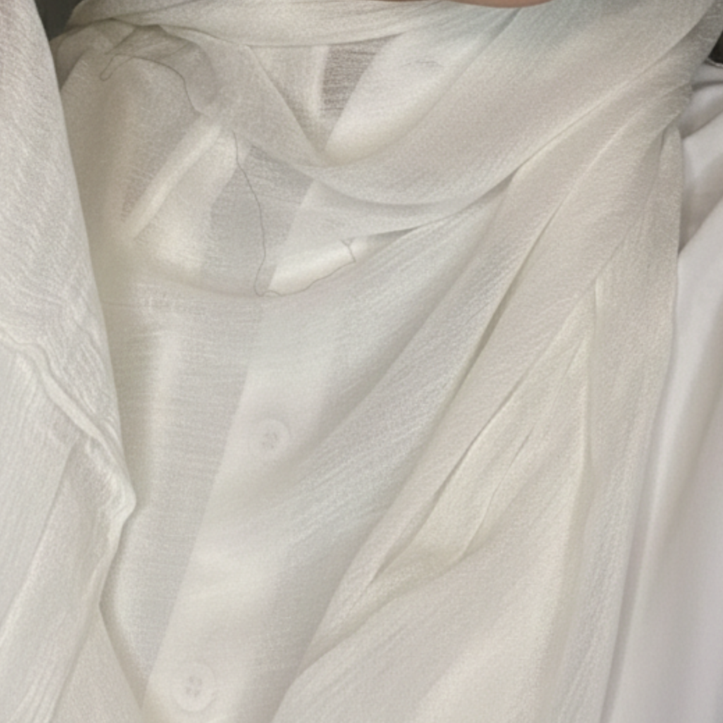 Crease cotton - White