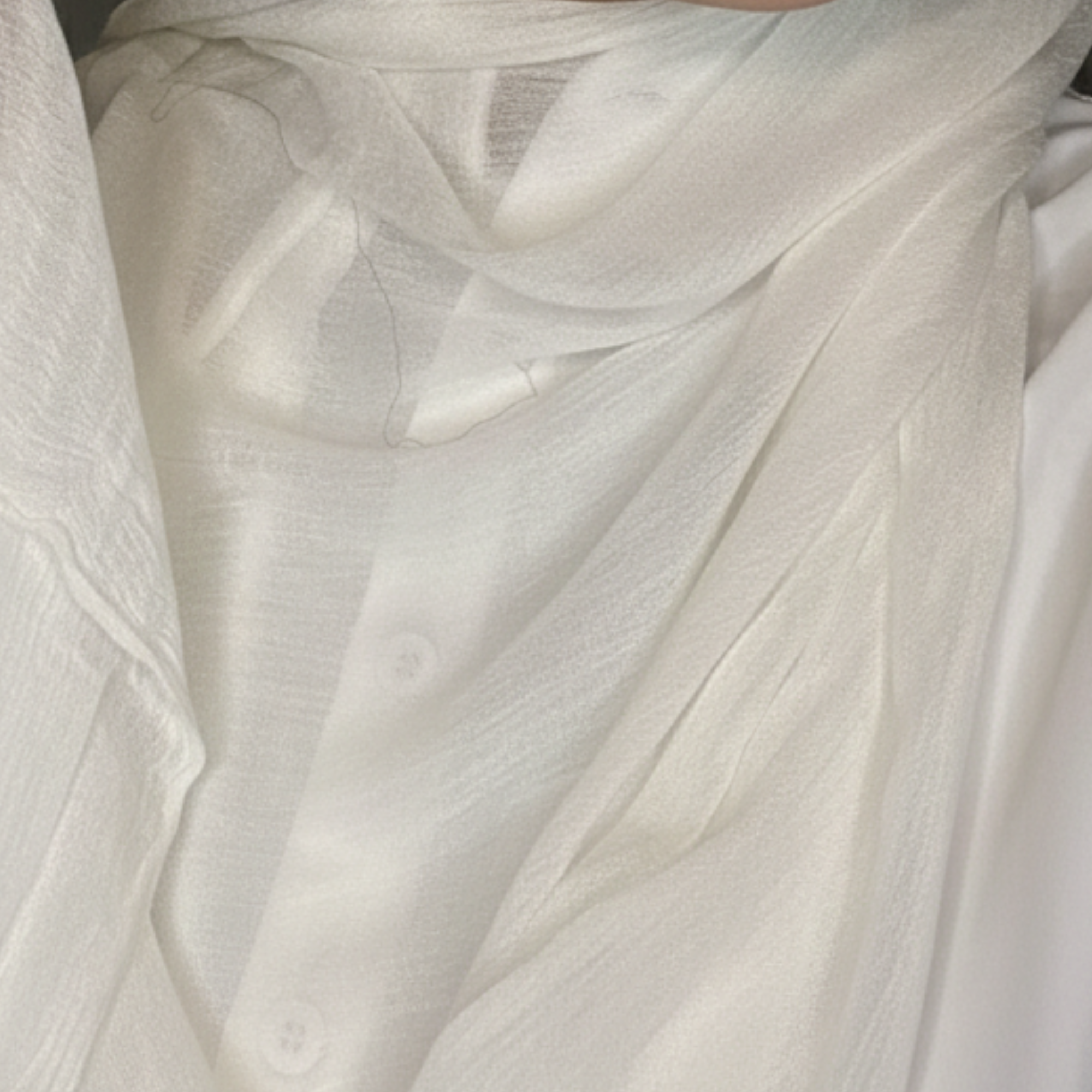 Crease cotton - White