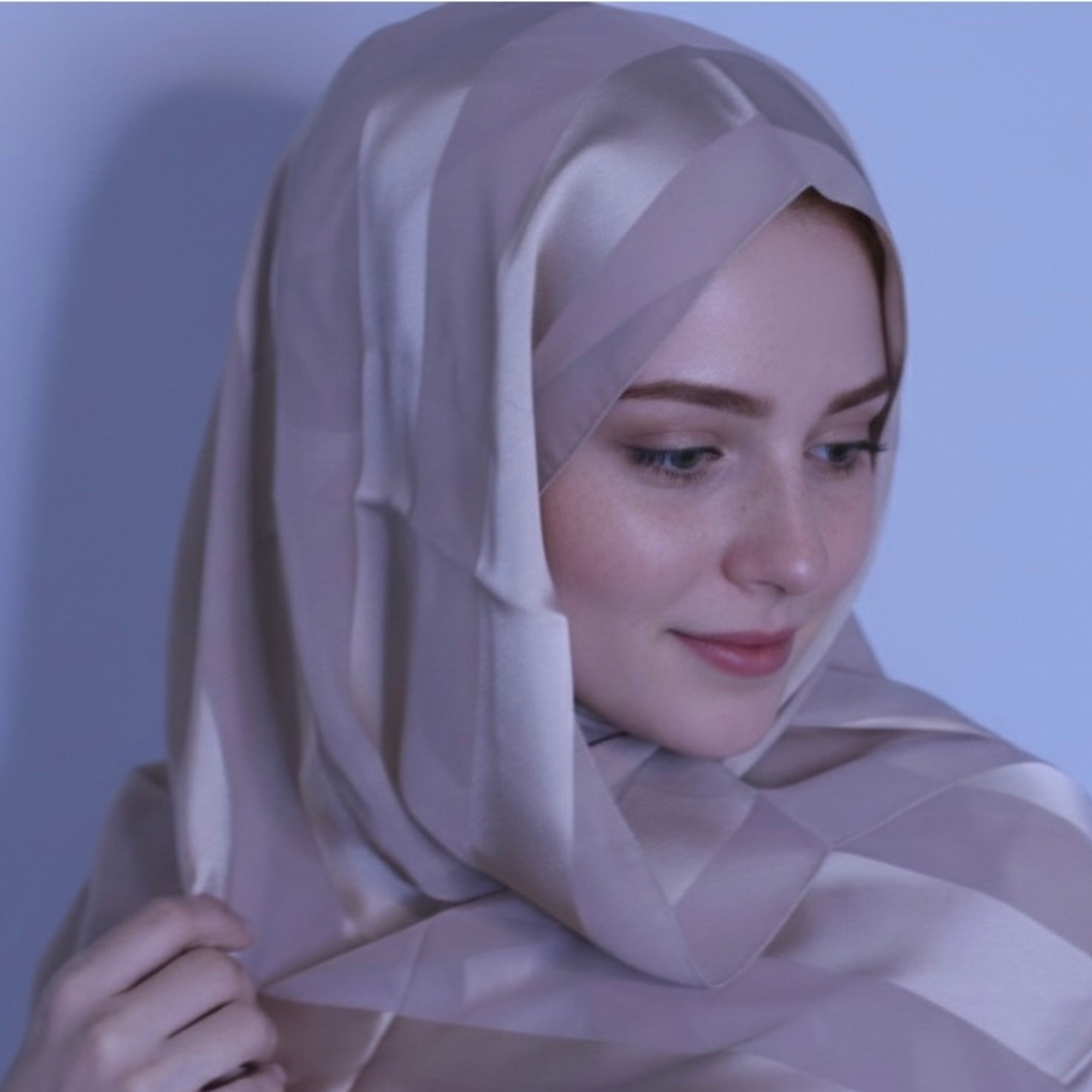 Chiffon and silk blend- beige