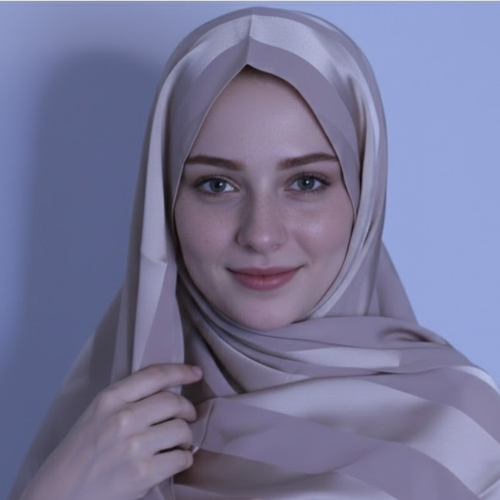 Chiffon and silk blend- beige