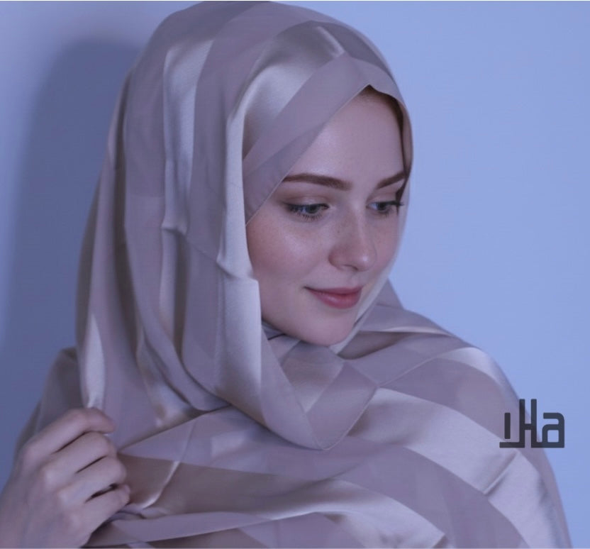 Chiffon and silk blend- beige