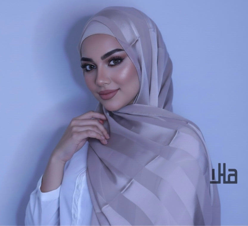 Chiffon and silk blend-Light Nude